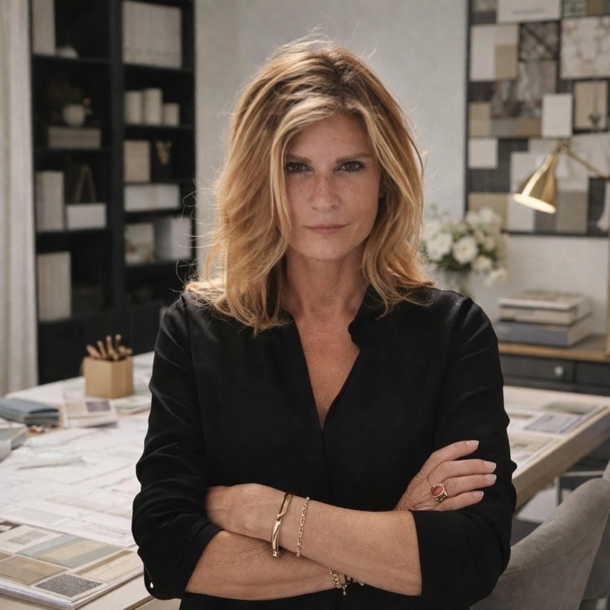 Alix Delclaux dans son atelier